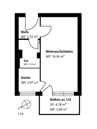 1 Zimmer Wohnung mit 27 m² in München – Bild 8