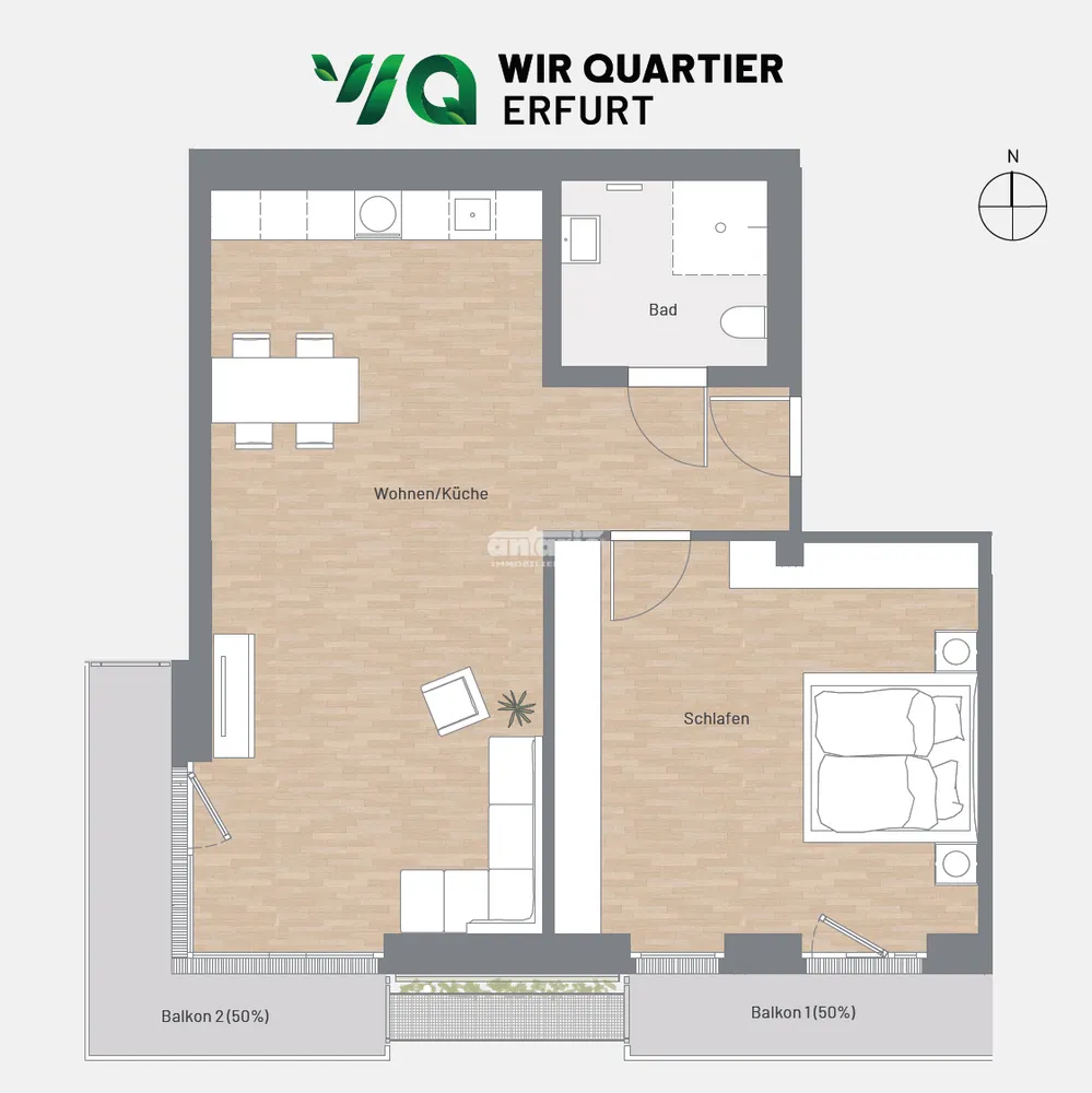 2 Zimmer Wohnung mit 87 m² in Erfurt – Bild 4