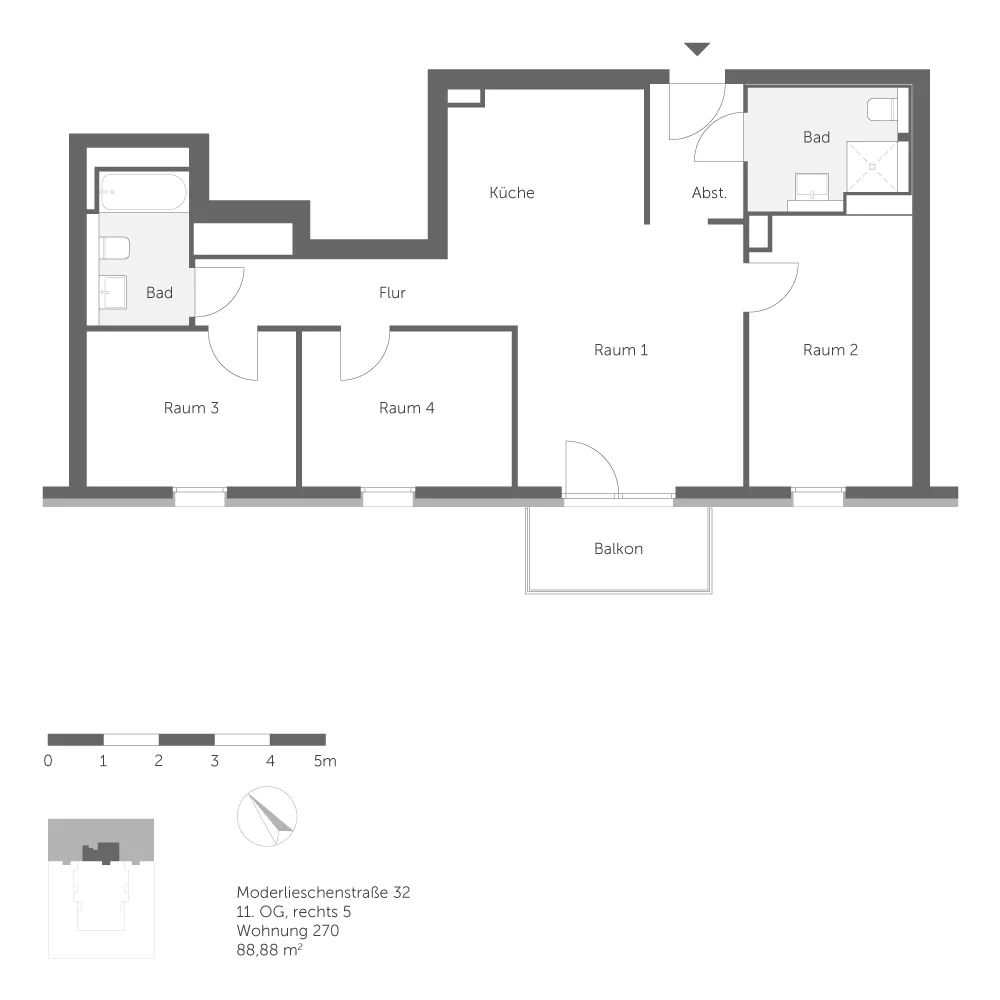 4 Zimmer Wohnung mit 89 m² in Berlin – Bild 3