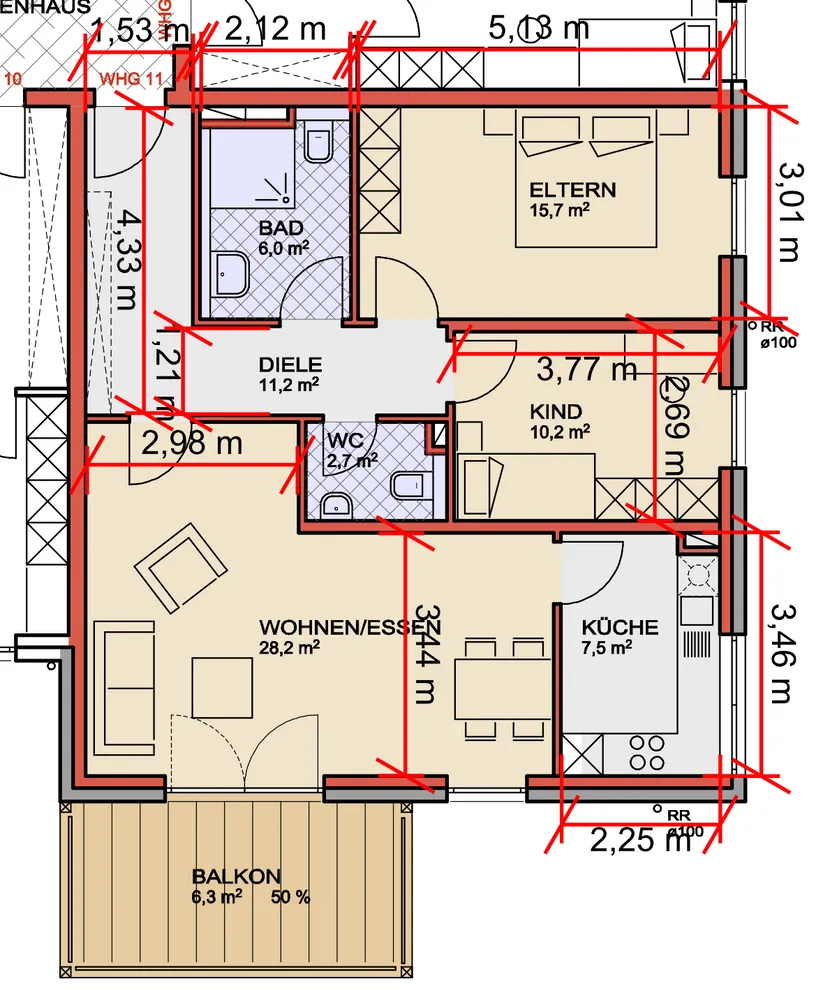 3 Zimmer Wohnung mit 88 m² in Bonn – Bild 8