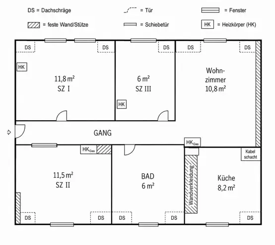 6 Zimmer Wohnung mit 66 m² in Mannheim – Bild 7