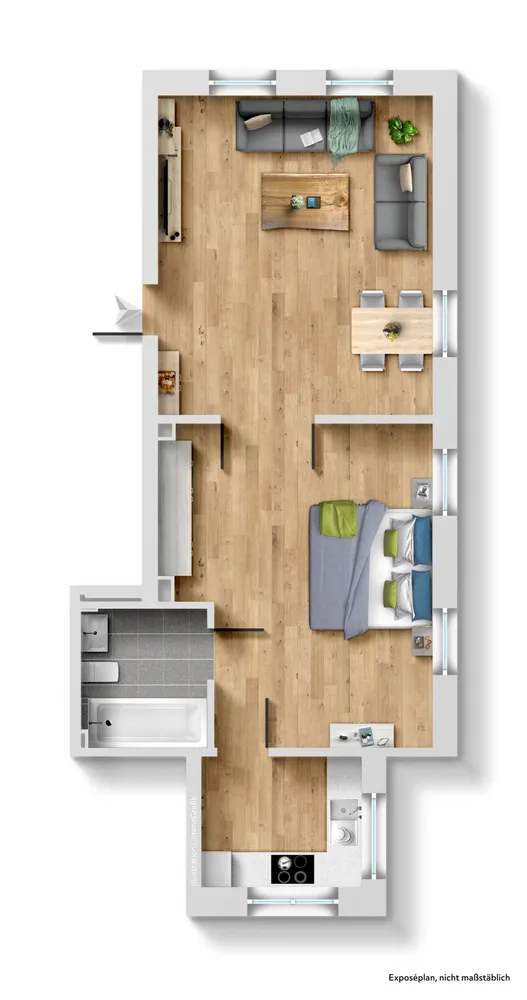 2 Zimmer Wohnung mit 62 m² in Lüneburg – Bild 12