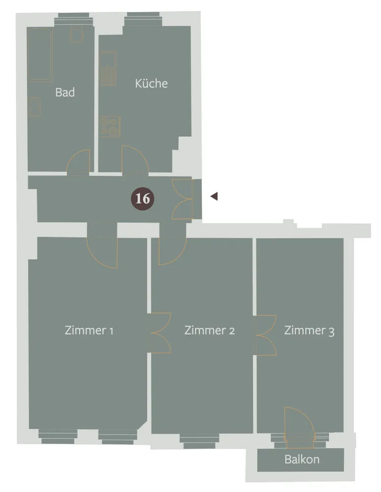 3 Zimmer Wohnung mit 90 m² in Berlin – Bild 2