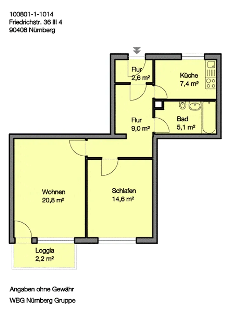 2 Zimmer Wohnung mit 62 m² in Nürnberg – Bild 9