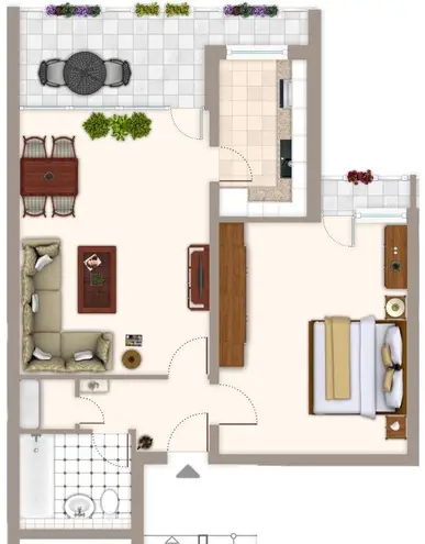 2 Zimmer Wohnung mit 55 m² in Mönchengladbach – Bild 2
