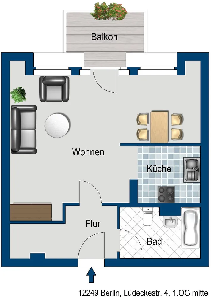 2 Zimmer Wohnung mit 46 m² in Berlin – Bild 2