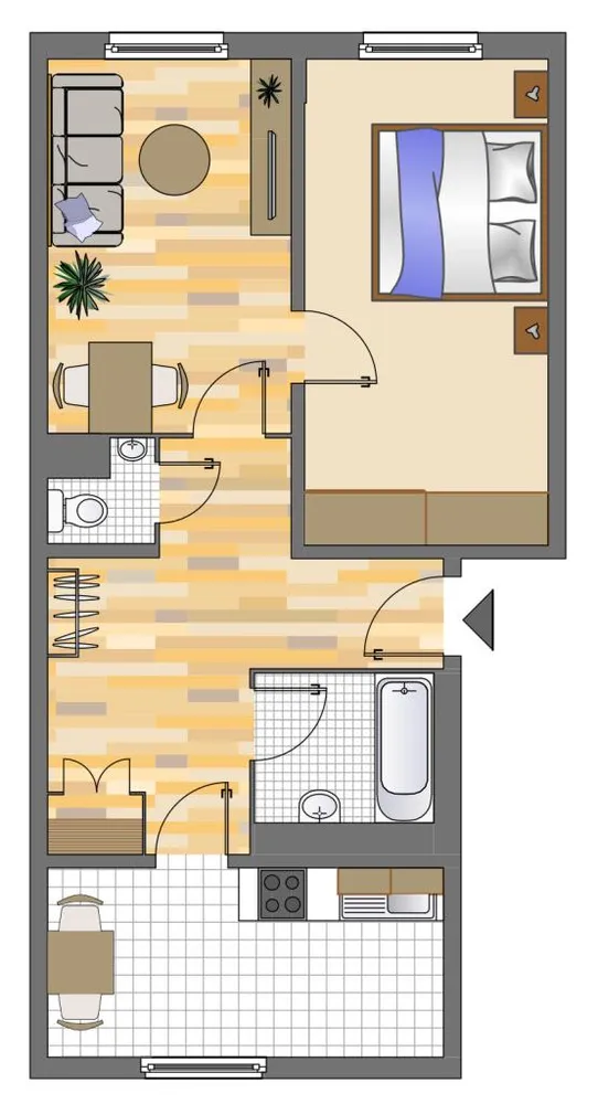 2 Zimmer Wohnung mit 56 m² in Neuss – Bild 2