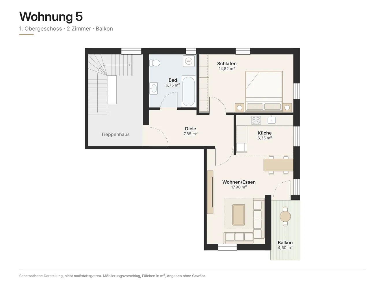 2 Zimmer Wohnung mit 56 m² in Nürnberg – Bild 1