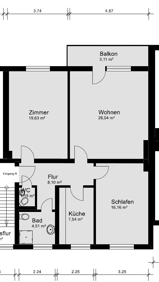 3 Zimmer Wohnung mit 85 m² in Bremen – Bild 7