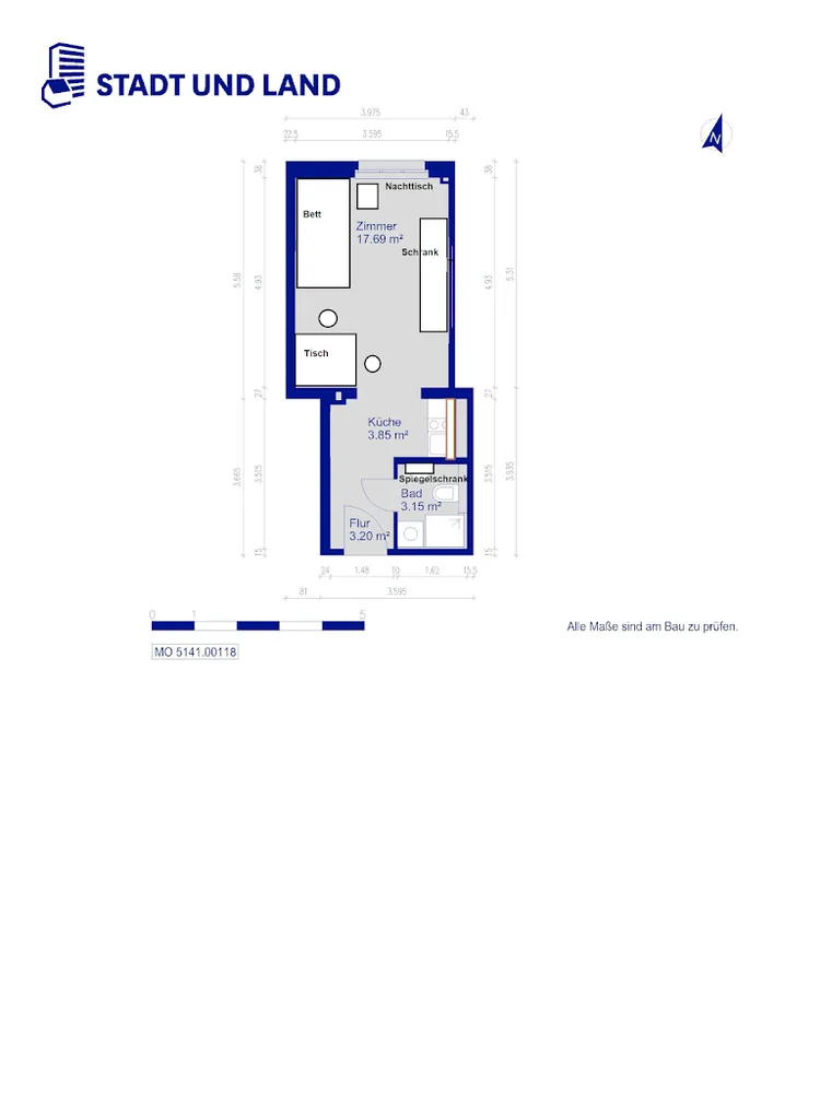 1 Zimmer Wohnung mit 28 m² in Berlin – Bild 3