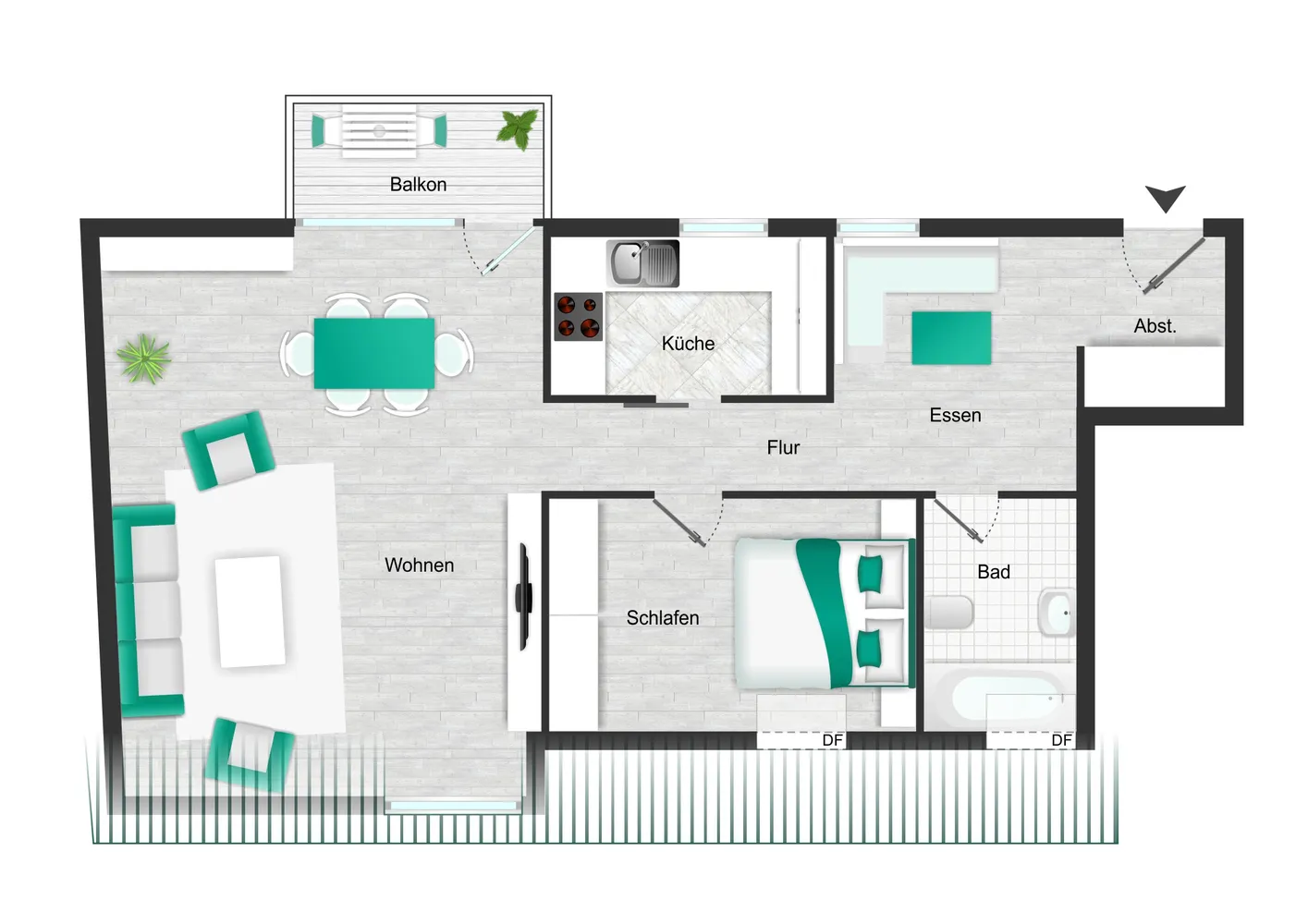 2 Zimmer Wohnung mit 67 m² in Bocholt – Bild 7