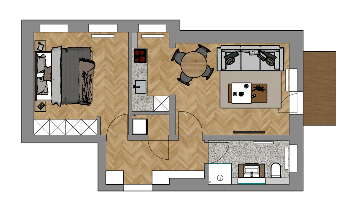 2 room apartment with 51 m² in Dresden – Photo 10
