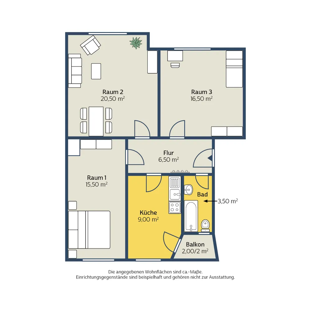 3 Zimmer Wohnung mit 72 m² in Leipzig – Bild 5