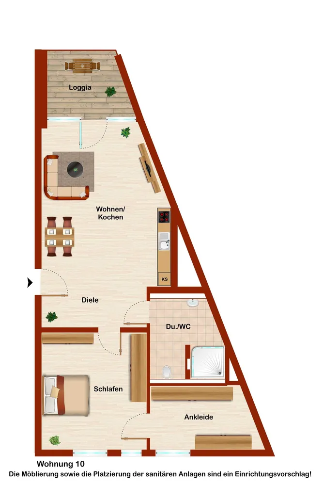 3 Zimmer Wohnung mit 67 m² in Euskirchen – Bild 2