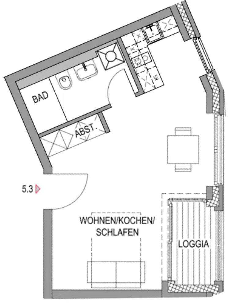 1 room apartment with 30 m² in Oldenburg – Photo 8