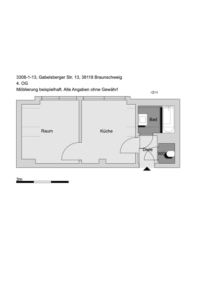 1 Zimmer Wohnung mit 26 m² in Braunschweig – Bild 4