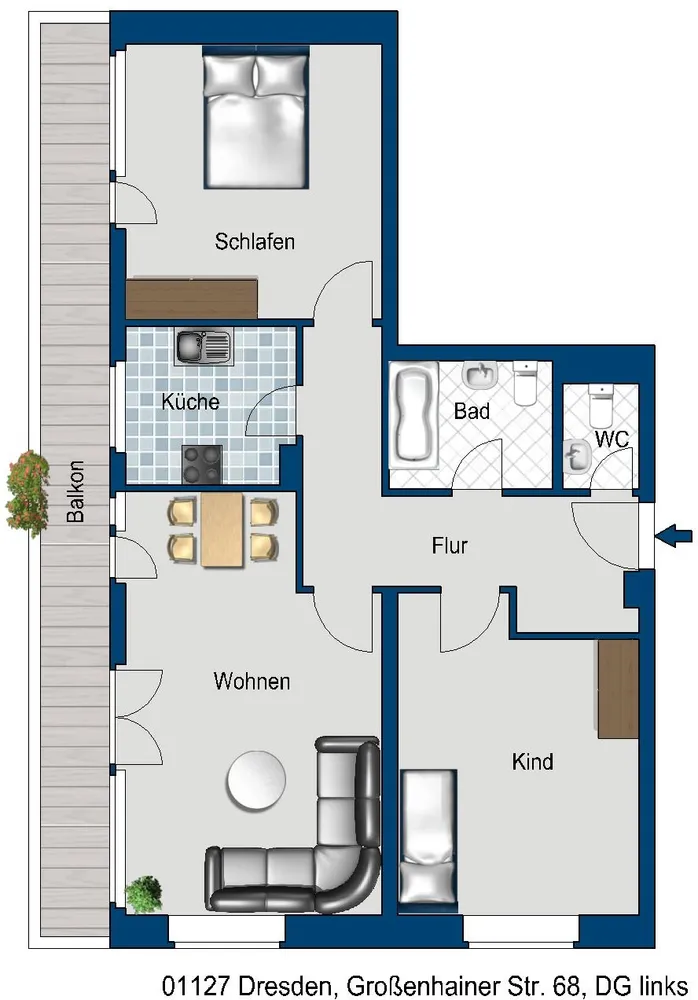 3 Zimmer Wohnung mit 87 m² in Dresden – Bild 8