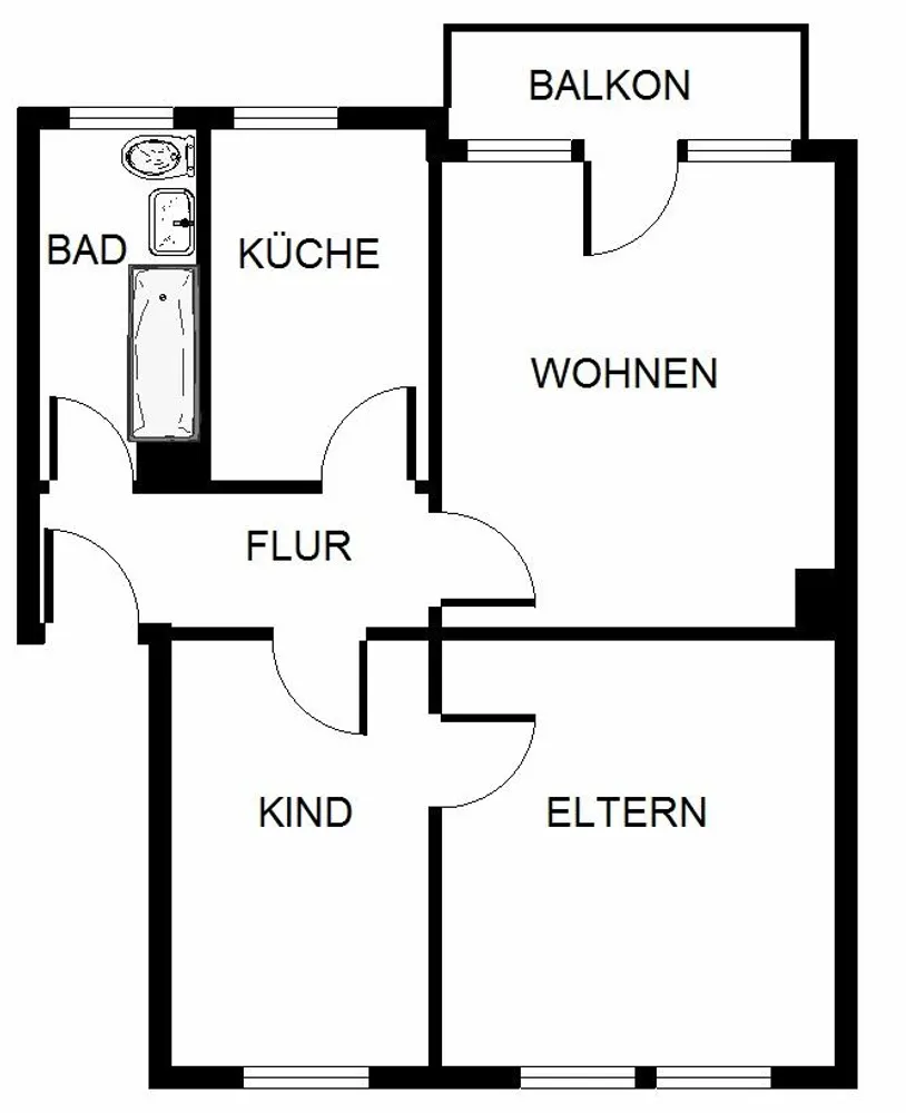 3 Zimmer Wohnung mit 62 m² in Hattingen – Bild 4