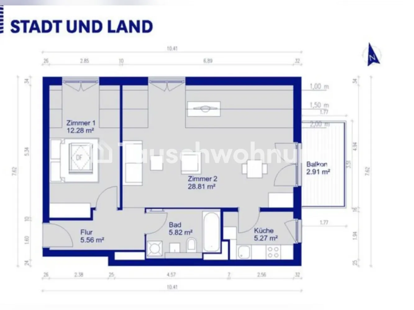 2 room apartment with 62 m² in Berlin – Photo 3