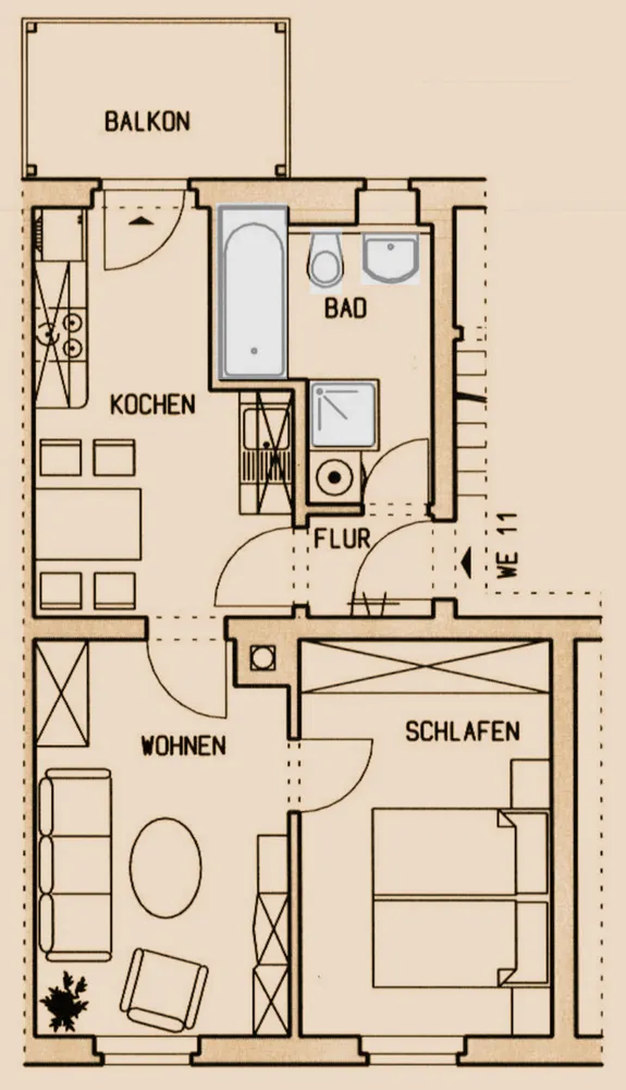 2 room apartment with 47 m² in Chemnitz – Photo 8