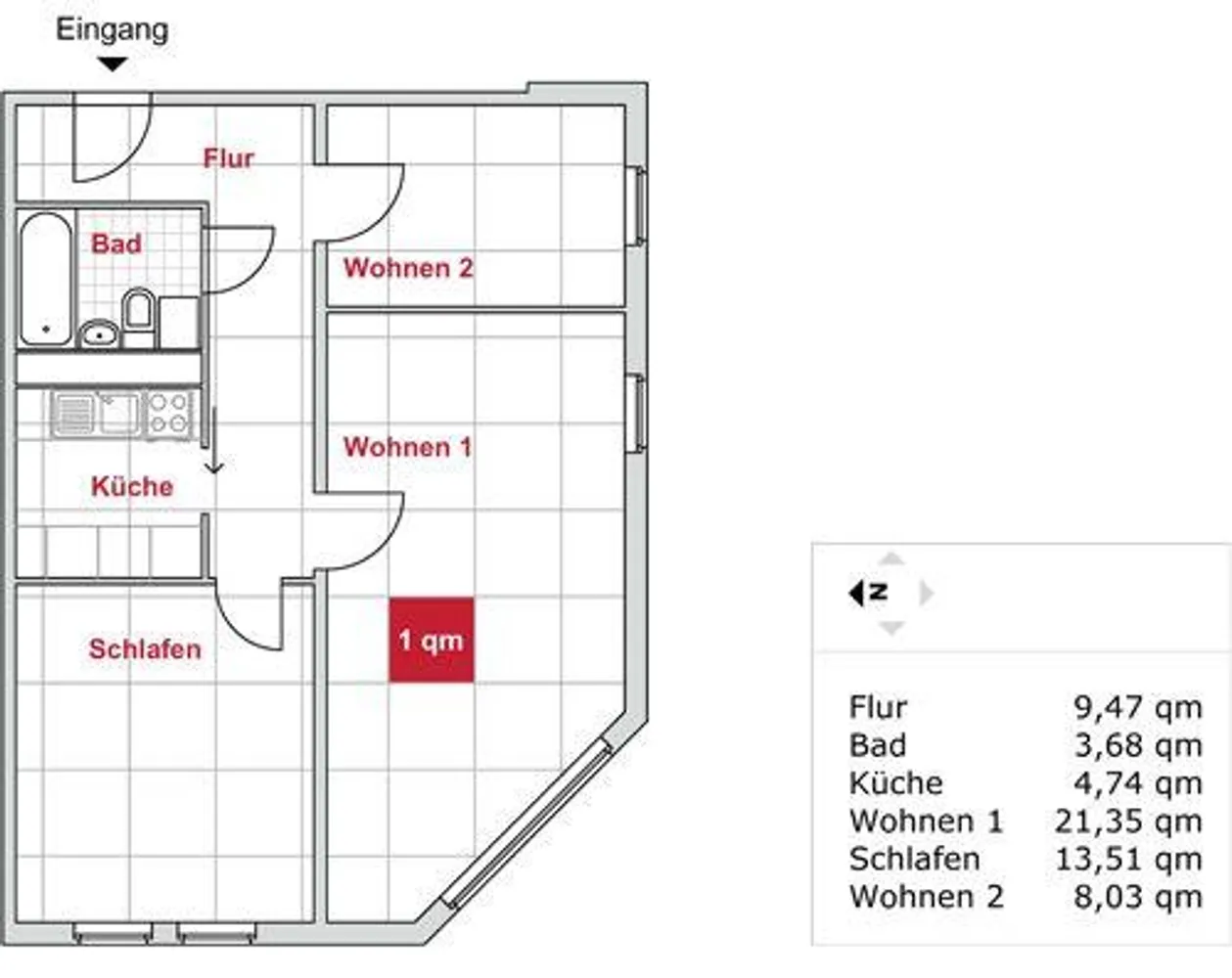 3 room apartment with 61 m² in Dresden – Photo 2