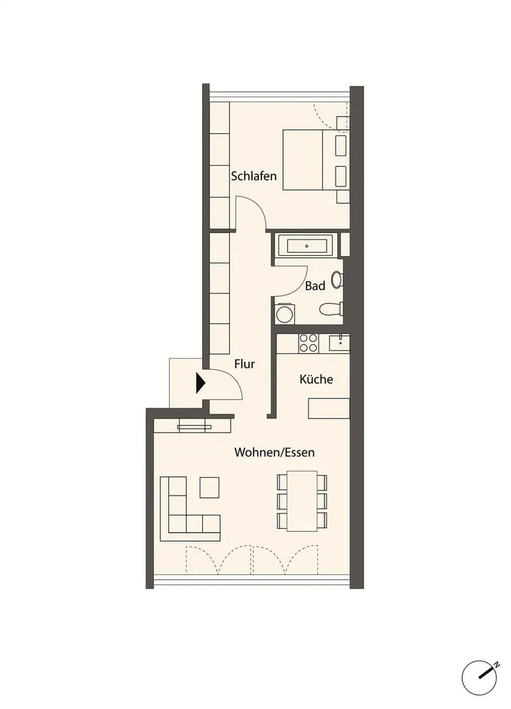 2 Zimmer Wohnung mit 67 m² in Stuttgart – Bild 1