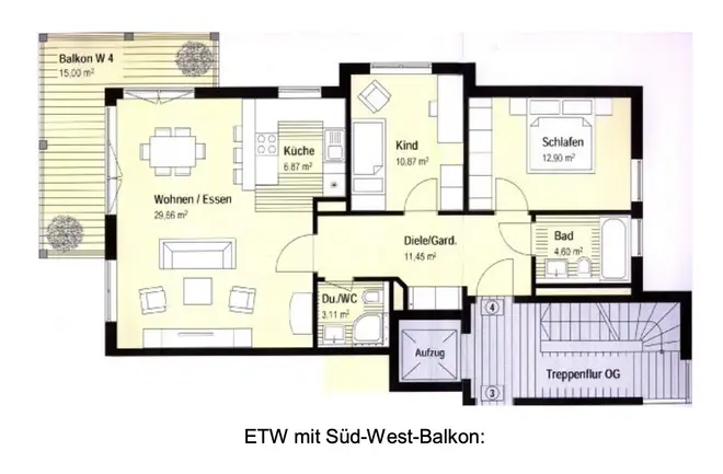 3 Zimmer Wohnung mit 94 m² in München – Bild 11