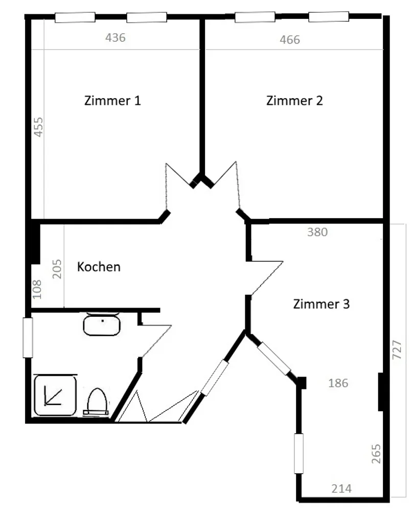 3 Zimmer Wohnung mit 87 m² in Freiberg – Bild 4