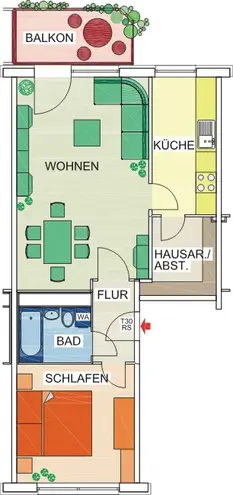 2 room apartment with 56 m² in Chemnitz – Photo 2