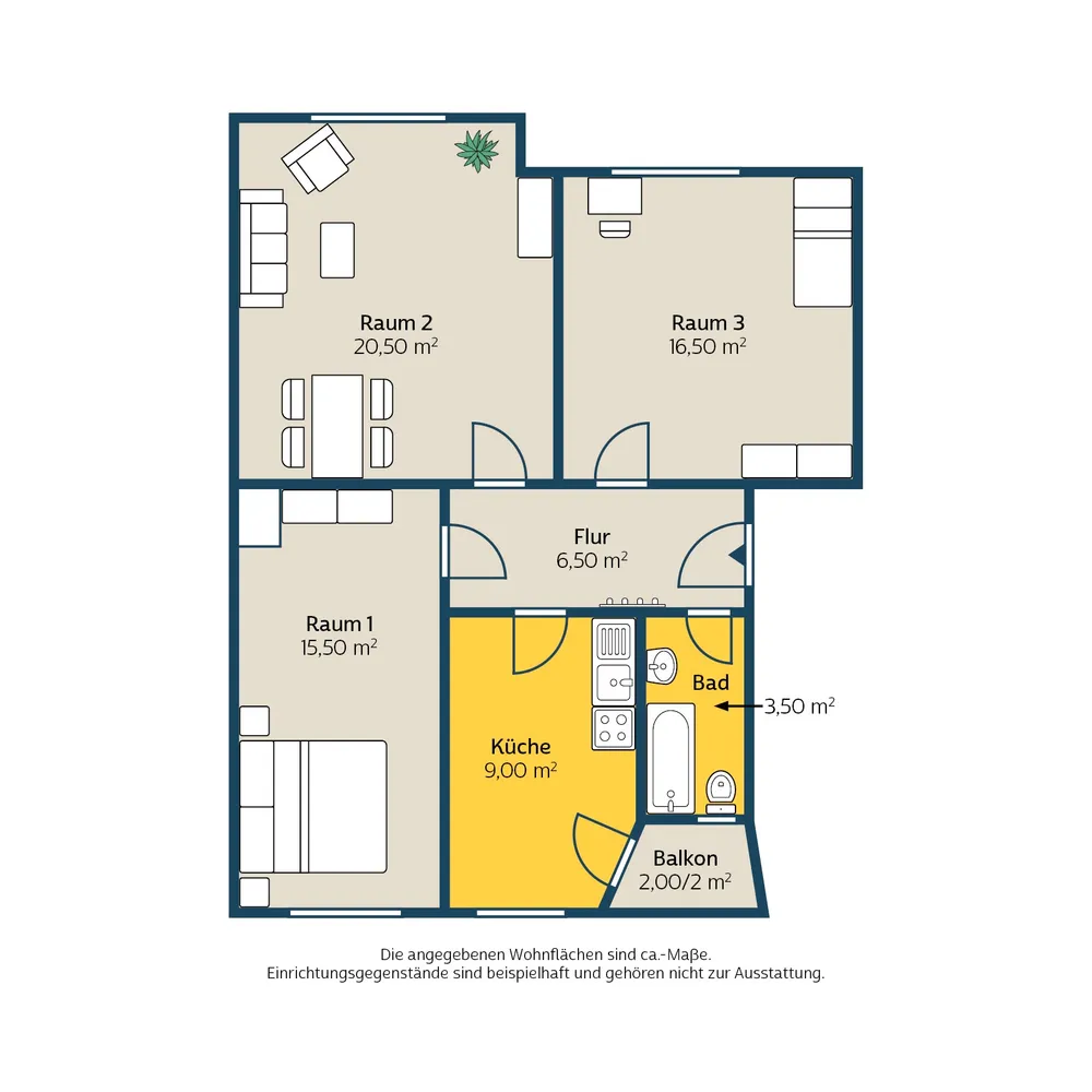 3 Zimmer Wohnung mit 72 m² in Leipzig – Bild 4