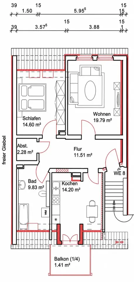 2 Zimmer Wohnung mit 74 m² in Zittau – Bild 5