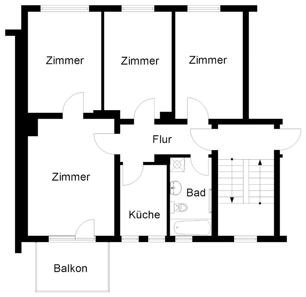 4 Zimmer Wohnung mit 80 m² in Wuppertal – Bild 2