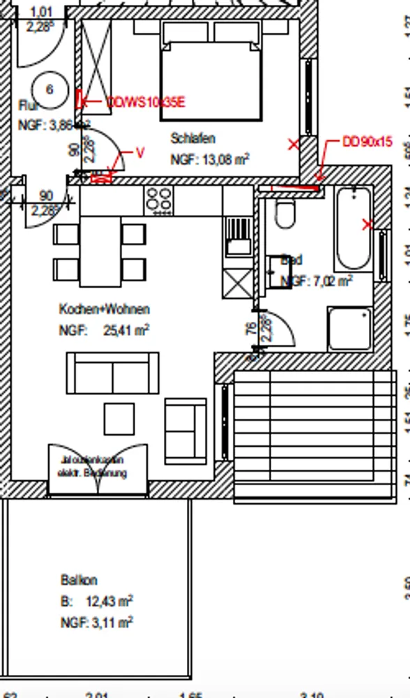 2 room apartment with 56 m² in Munich – Photo 7