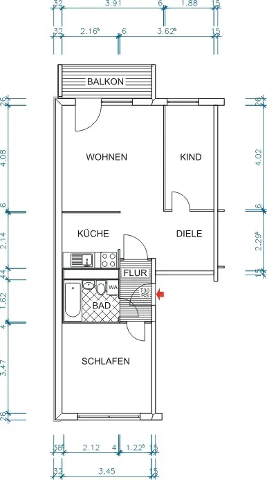 3 room apartment with 56 m² in Chemnitz – Photo 5