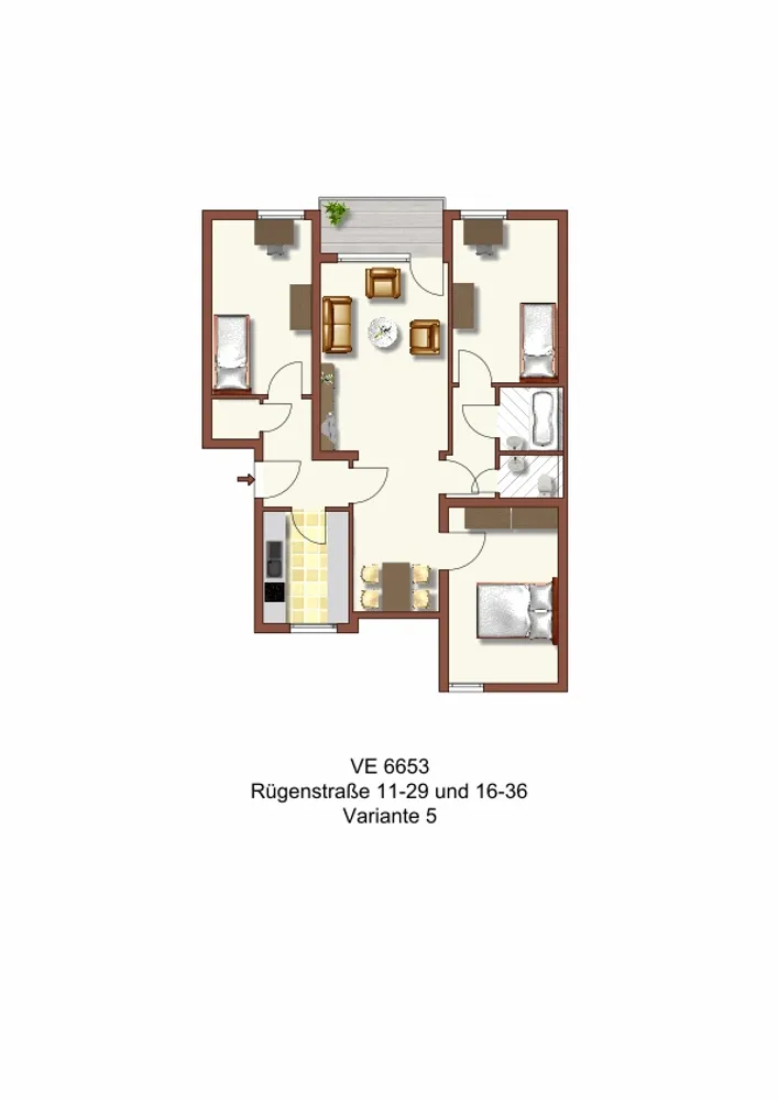 5 Zimmer Wohnung mit 85 m² in Duisburg – Bild 2