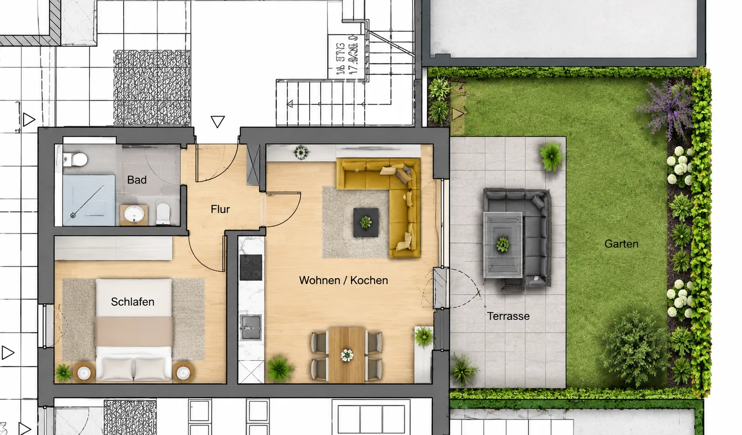 2 Zimmer Wohnung mit 60 m² in Ingolstadt – Bild 1