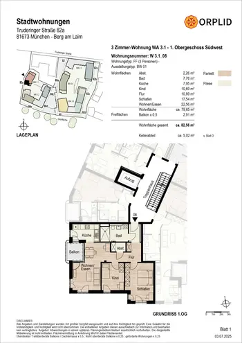 3 Zimmer Wohnung mit 83 m² in München – Bild 12