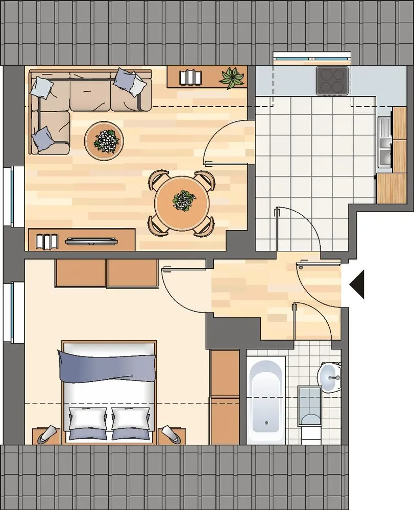2 Zimmer Wohnung mit 38 m² in Hagen – Bild 3