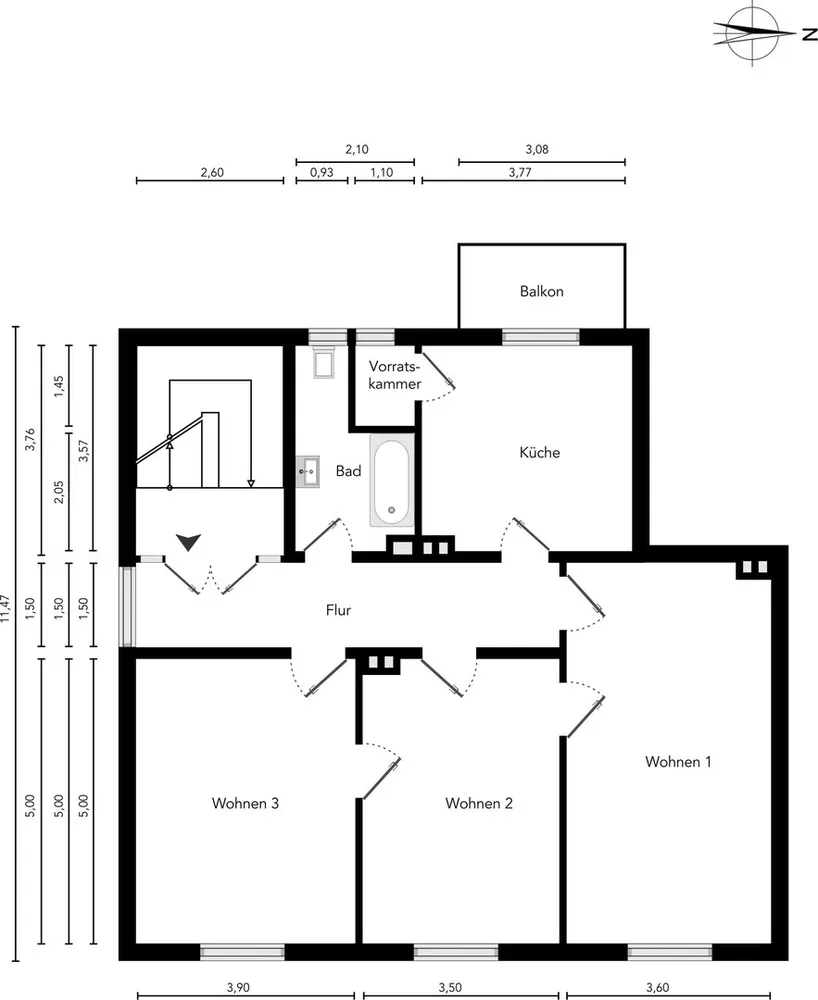 3 Zimmer Wohnung mit 91 m² in Lübeck – Bild 9