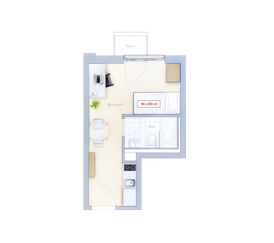 Studio mit 20 m² in München – Bild 5