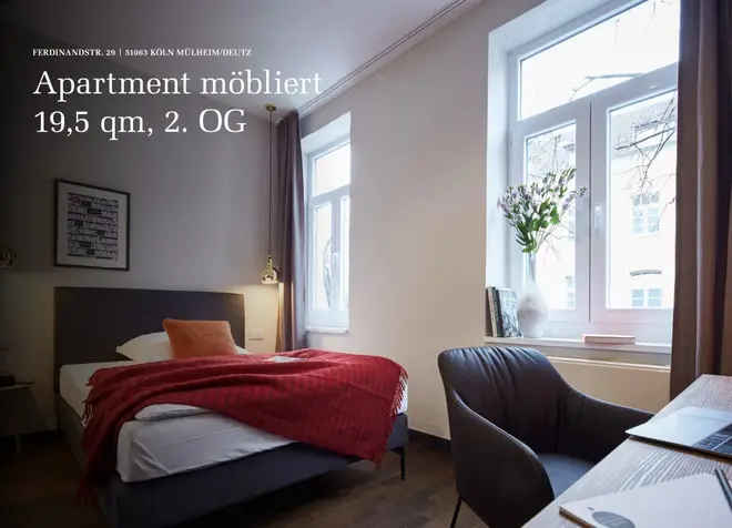 1 Zimmer Wohnung mit 20 m² in Köln – Bild 1