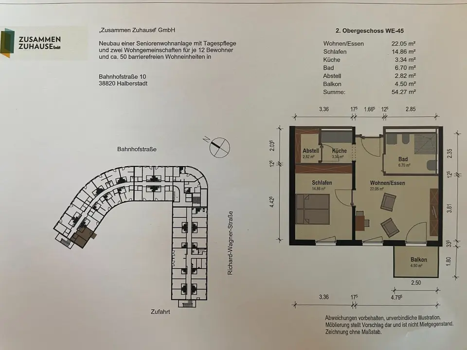 2 Zimmer Wohnung mit 52 m² in Halberstadt – Bild 9
