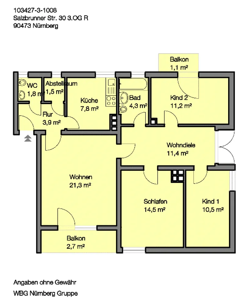 4 Zimmer Wohnung mit 90 m² in Nürnberg – Bild 12
