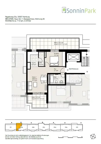 2 Zimmer Wohnung mit 72 m² in Hamburg – Bild 3