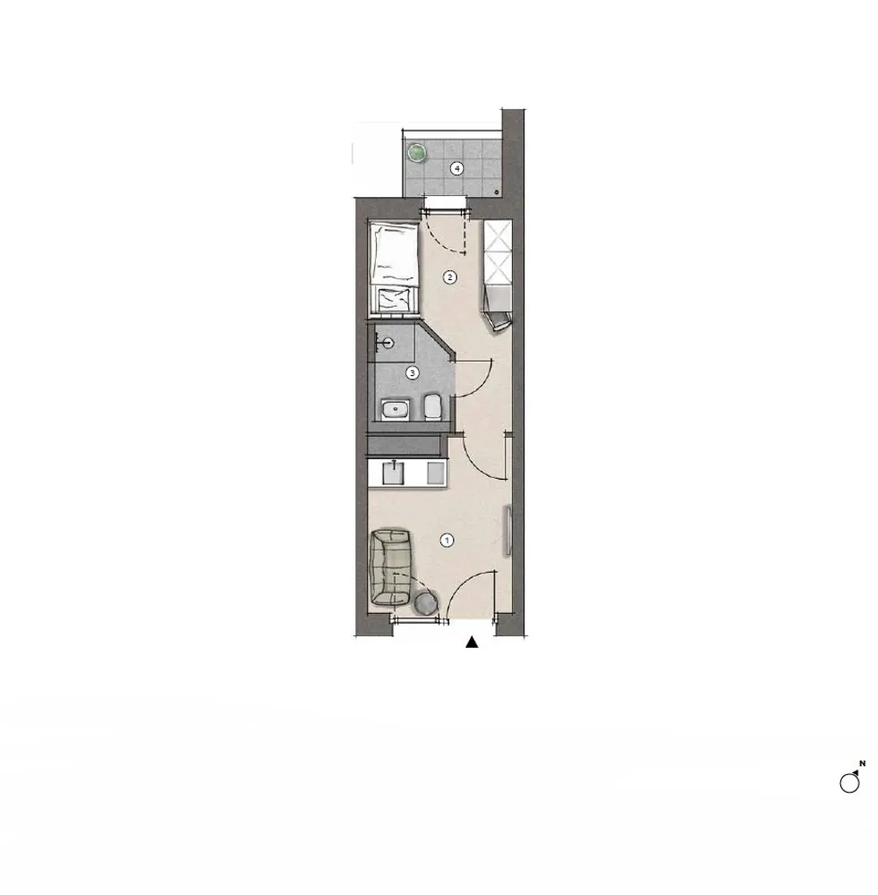 2 Zimmer Wohnung mit 24 m² in Frankfurt am Main – Bild 9