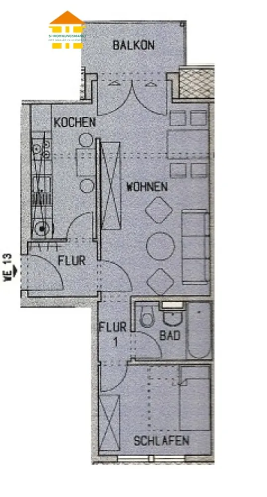 2 Zimmer Wohnung mit 44 m² in Chemnitz – Bild 7