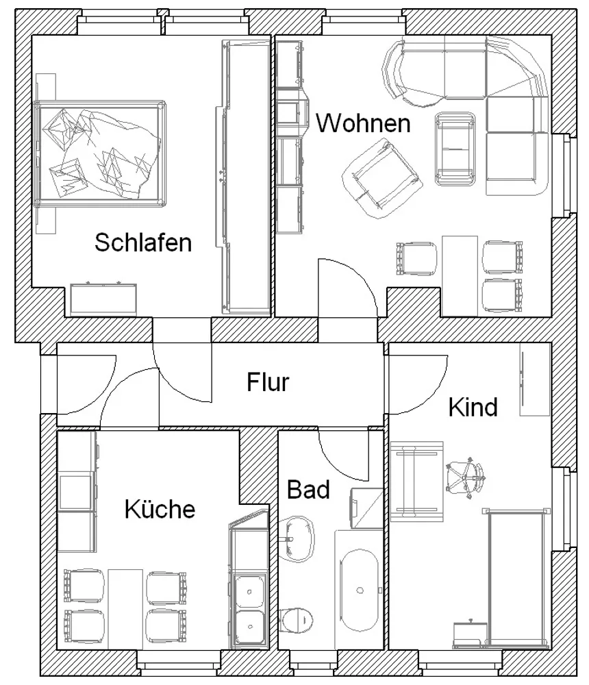 3 Zimmer Wohnung mit 66 m² in Freiberg – Bild 2