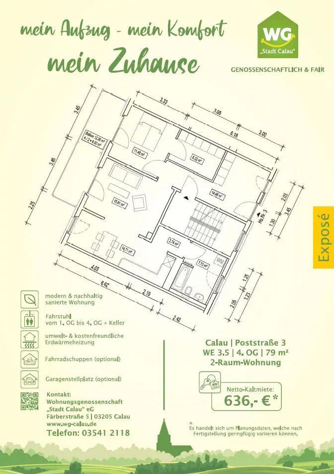 2 Zimmer Wohnung mit 79 m² in Finsterwalde – Bild 4