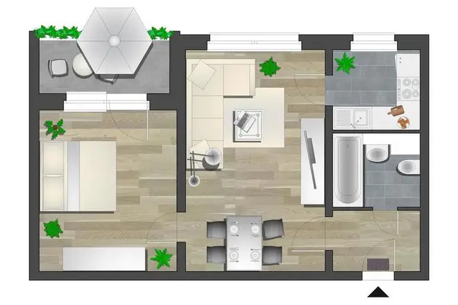 2 Zimmer Wohnung mit 46 m² in Chemnitz – Bild 5