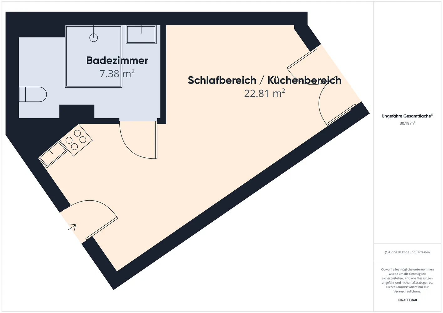 1 Zimmer Wohnung mit 32 m² in München – Bild 11